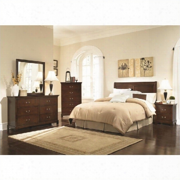 Coaster Tatiana 4 Piece Headboard Bedroom Set In Espresso