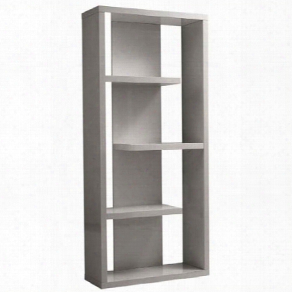 Eurostyle Robyn Shelving Unit In Gray Lacquer