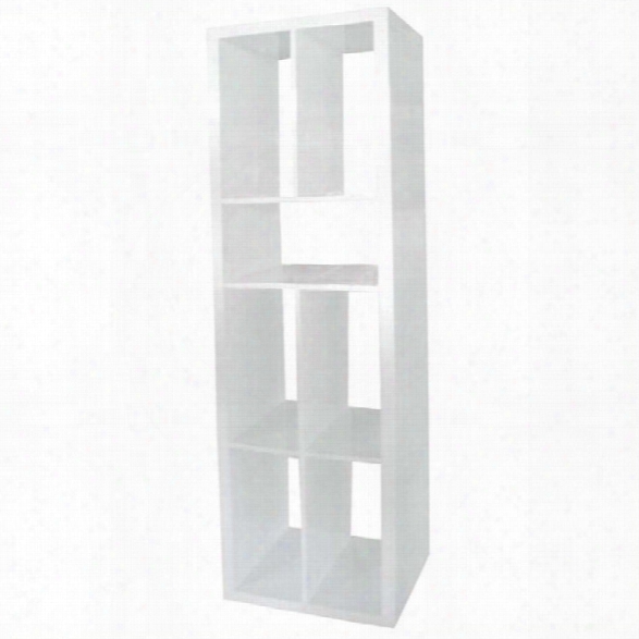 Eurostyle Ryn Shelving Unit In White Lacquer