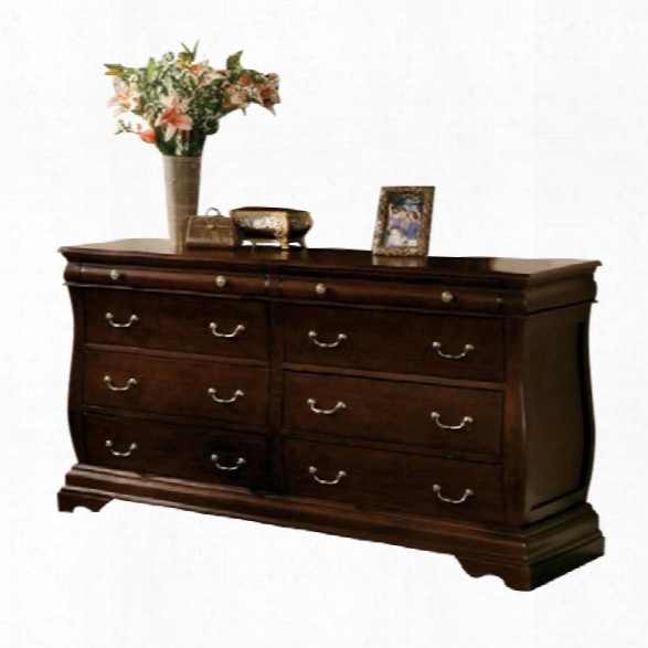 Furniture Of America Adhammer 8 Drawer Dresser In Dark Walnut
