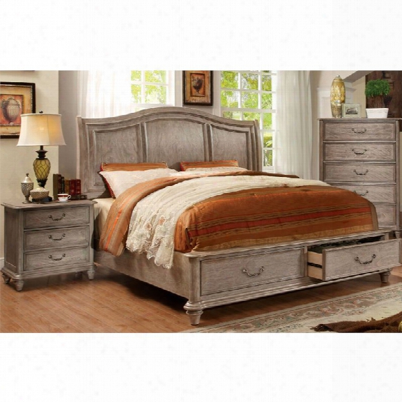 Furniture Of America Bartrand 3 Piece King Panel Bedroom Set