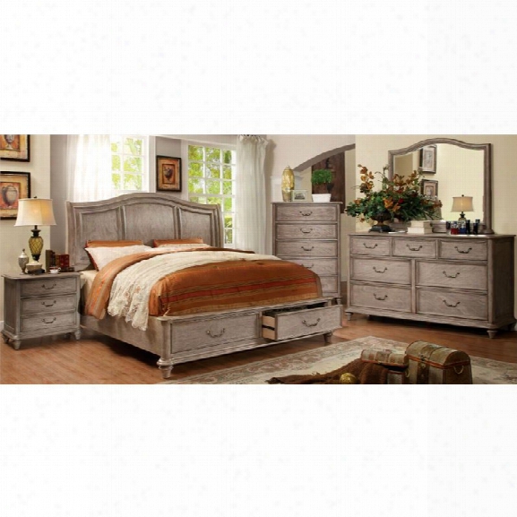 Furniture Of America Bartrand 4 Piece California King Bedroom Set