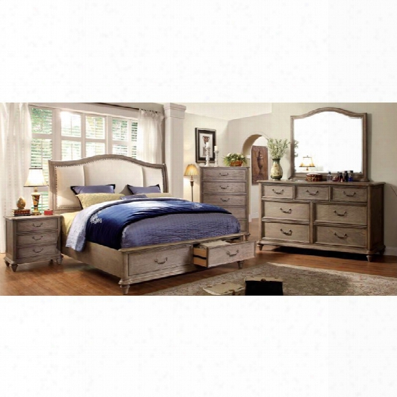 Furniture Of America Bartrand 4 Piece King Bedroom Set