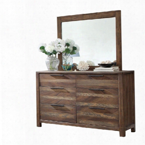 Furniture Of America Bickson 6 Drawer Dresser With Mirror