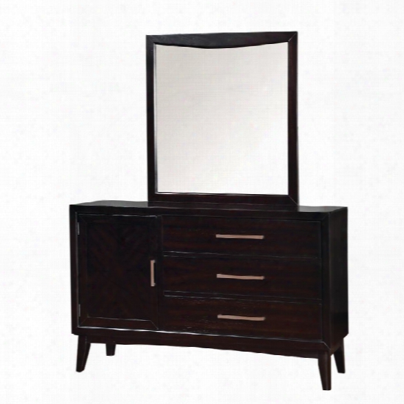 Furniture Of America Bryant 3 Drawer Dresser And Mirror Set