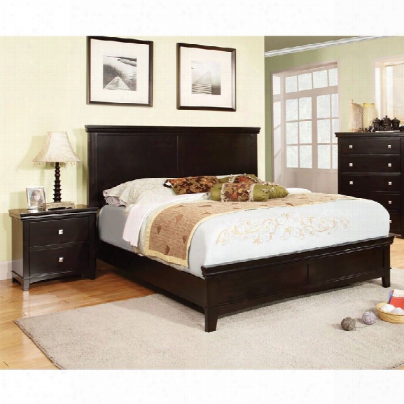 Furniture  Of America Fanquite 2 Piece King Bedroom Set In Espresso