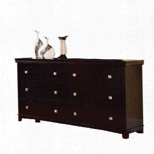 Furniture Of America Fanquite 6 Drawer Dresser In Espresso