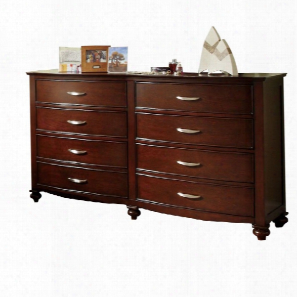 Furniture Of America Francine Multi Drawer Dresser In Brown Cherry