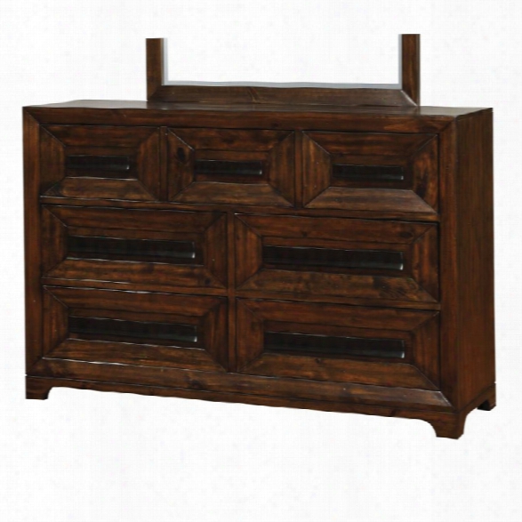 Furniture Of America Kerstin 7 Drawer Dresser Im Walnut