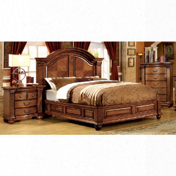 Furniture Of America Mischa 3 Piece King Panel Bedroom Set