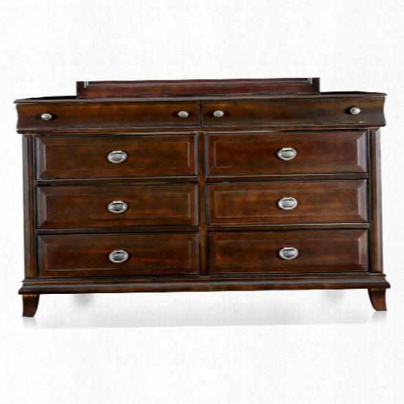 Furniture Of America Semptus 8 Drawer Dresser In Brown Cherry