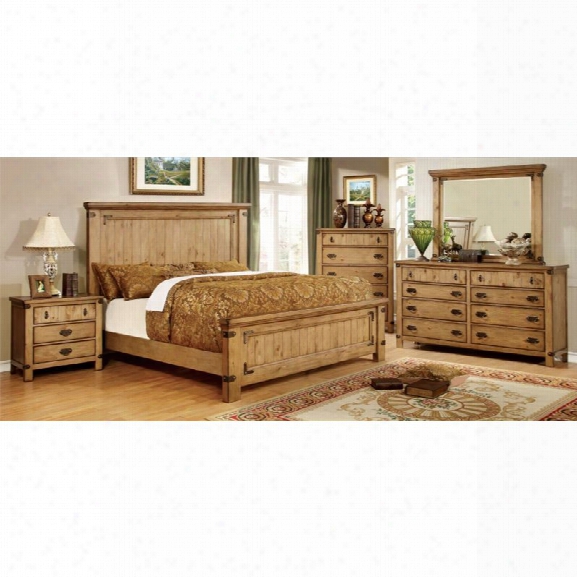 Furniture Of America Sesco Country 4 Piece California King Bedroom Set