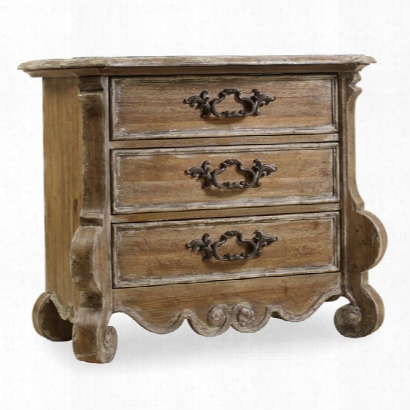 Hooker Furniture Chatelet 3 Drawer Nightstand In Caramel Froth