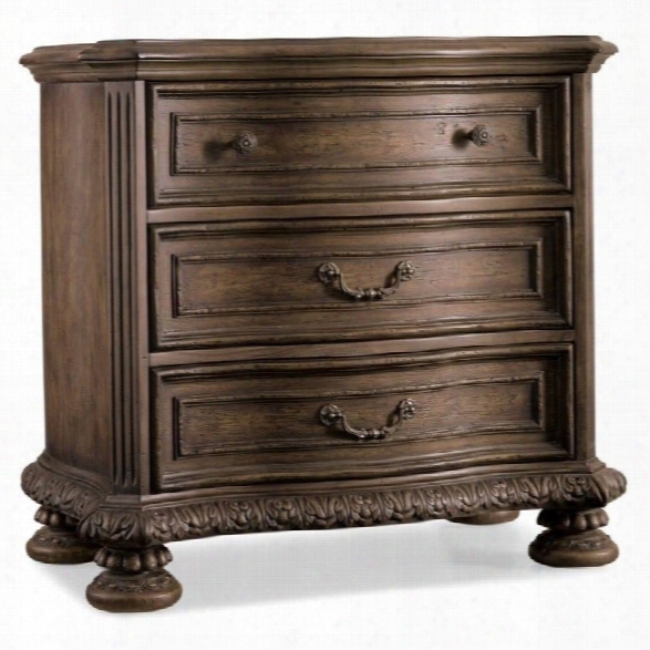 Hooker Furniture Rhapsody 3-drawer Nightstand In Rustic Walnut