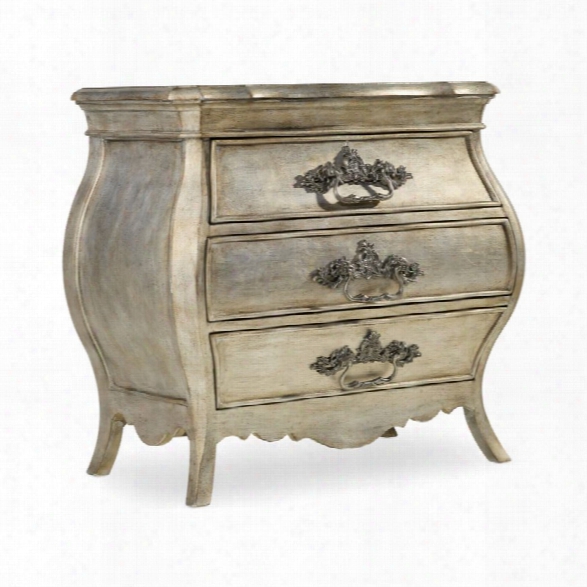 Hooker Furniture Sanctuary 3 Drawer Nightstand In Silver