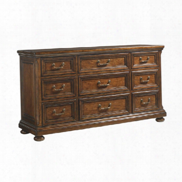 Lexington Coventry Hills Grayson 9 Drawer Dresser In Autumn Brown