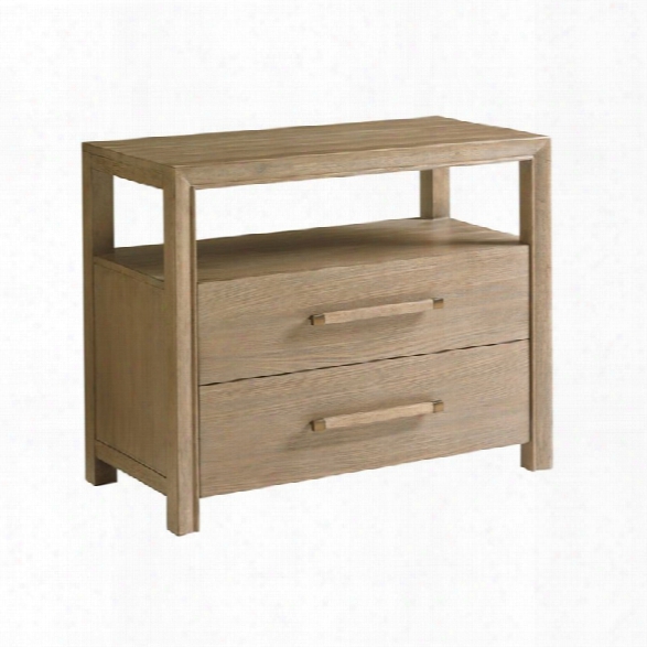 Lexington Shadow Play Curtain Call Nightstand In Gray Elm