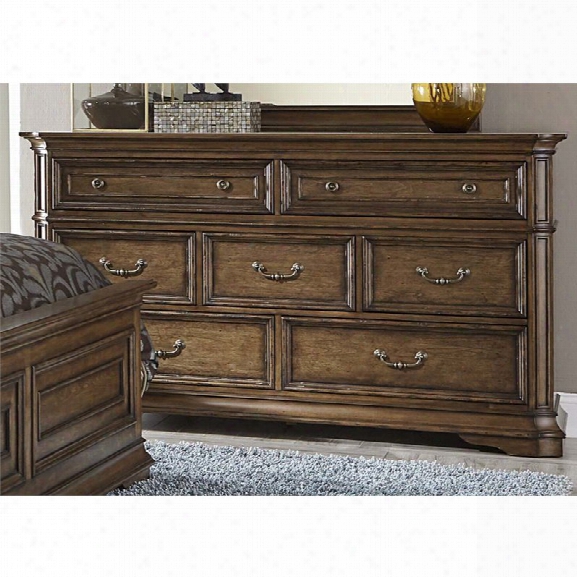 Liberty Furniture Amelia 7 Drawer Dresser In Antique Toffee