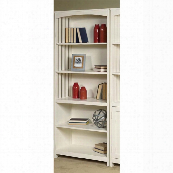 Liberty Furniture Hampton Bay 5 Shelf Open Bookcase In White