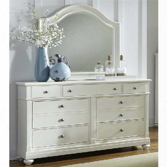 Liberty Furniture Harbor View Ii Dresser And Mirror Set In Linen