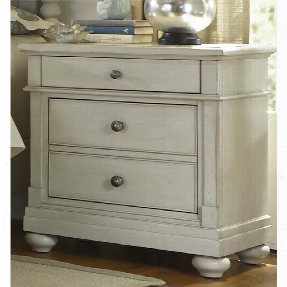 Liberty Furniture Harbor View Iii 2 Drawer Nightstand In Dove Gray