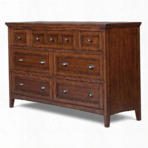 Magnussen Harrison 7 Rawer Double Dresser In Cherry Finish