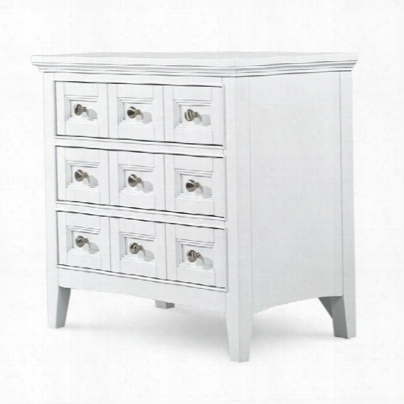 Magnussen Kentwood 3 Drawer Nightstand In Painted White Finish