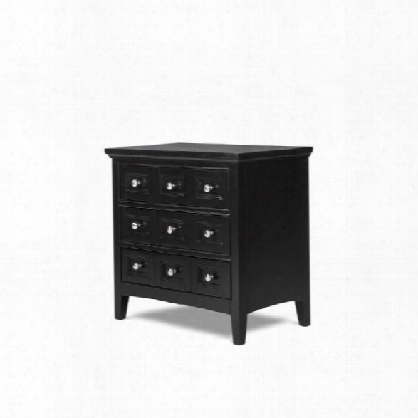 Magnussen Southampton 3 Drawer Nightstand In Black Finish