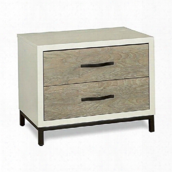 Maklaine Nightstand In Gray Parchment