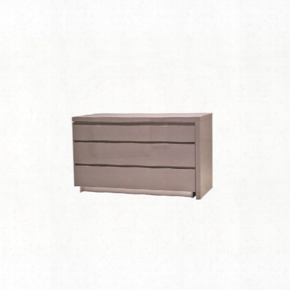 Mobital Savvy 3 Drawer Extenison Dresser In High Gloss Gray