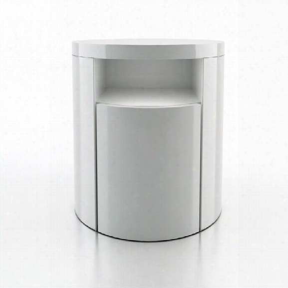 Modloft Mulberry Nightstand In White Lacquer