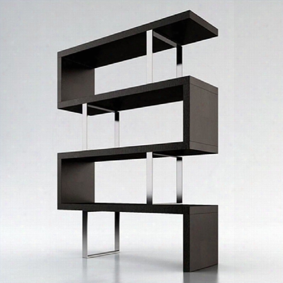 Modloft Pearl Modular Wood Bookcase In Wenge