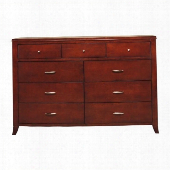 Modus Brighton 9 Drawer Double Dresser In Cinnamon