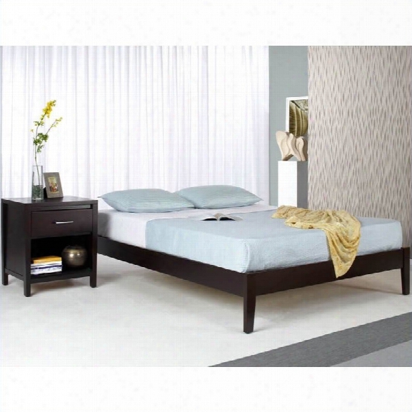 Modus Furniture Nevis Simple Platform Bed In Espresso 6 Piece Bedroom Set