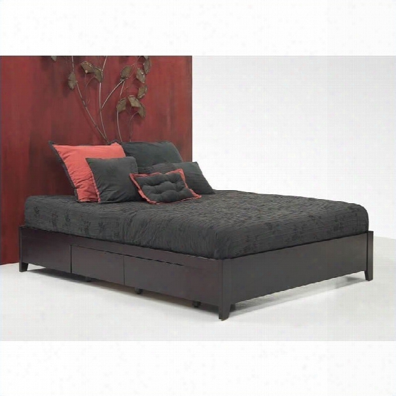 Modus Furniture Nevis Simple Platform Storage Bed In Espresso 6 Piece Bedroom Set