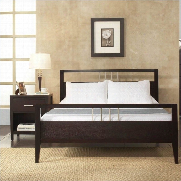 Modus Furniture Nevis Tropical Mahogany Platform Bed 3 Piece Bbedroom Set