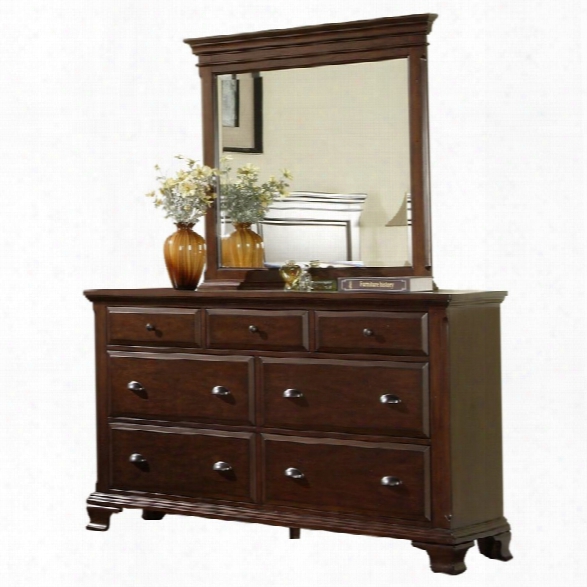 Picket House Furnishings Brinley Dresser With Mirror In Cherry