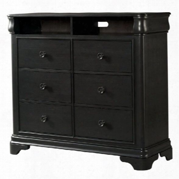 Picket House Furnishings Conley 6 Drawer Media Chest In Charcoal