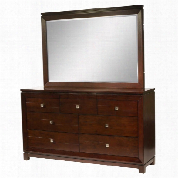 Picket House Furnishings Easton Dresser With Mirror In Cherry