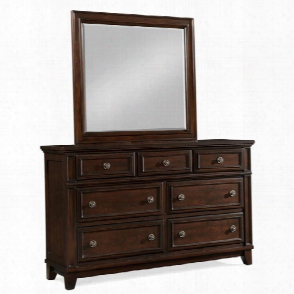 Sentinel  House Furnishings Harland Dresser With Mirror In Espresso