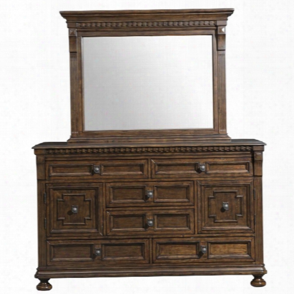 Picket House Furnishings Henry Dresser With Mirror In Walnut