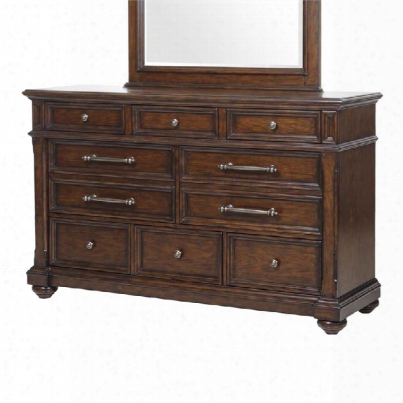 Pulaski Durango Ridge 10 Drawer Dresser In Aged Brandy