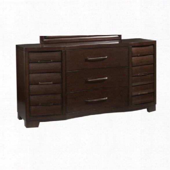 Pulaski Tangerine 330 9 Draw Er Triple Dresser In Sable Finish