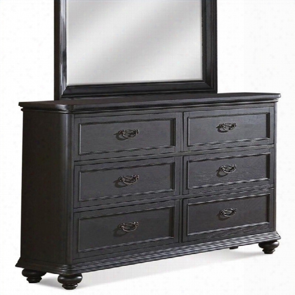 Riverside Furniture Belmeade Six Drawer  Dresser In Raven Black