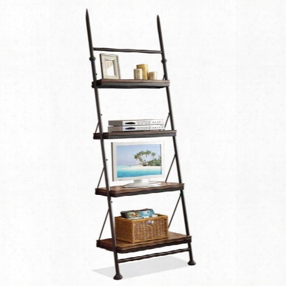 Riverside Furniture Camden Town  Leaning Bookcase In Hampton Road Ash