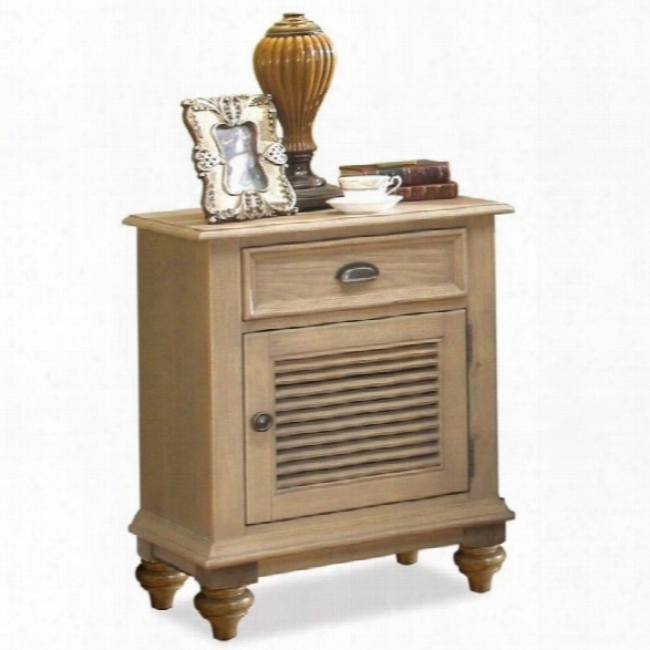 Riverside Furniture Coventry Shutter Door Nightstand In Driftwood