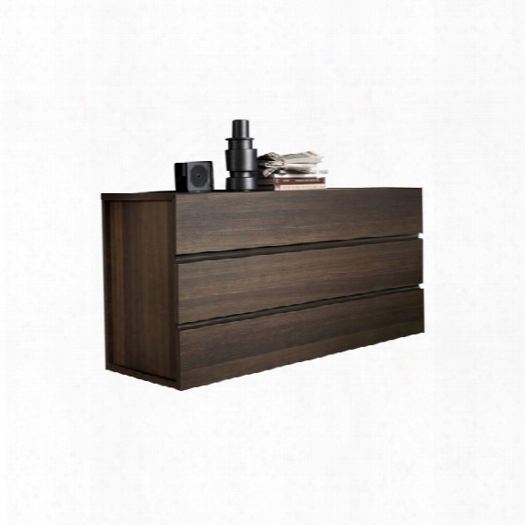 Rossetto Gola 3 Drawer Dresser In Termotrattato Oak