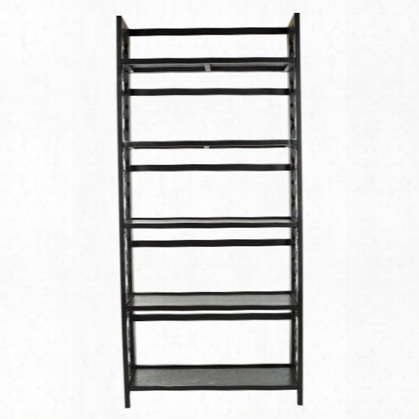 Safavieh Abby Pine Wood Tall Bookcase In Black