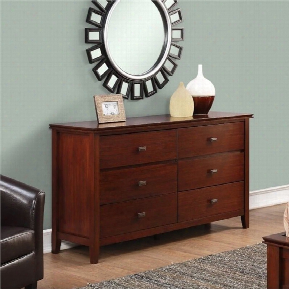 Simpli Home Artisan Media Chest In Auburn Brown