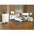 Coaster 5 Piece California King Panel Bedroom Set in White